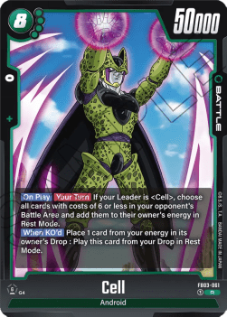 Cell (FB03-061) - Raging Roar [Fusion World] (Rare) [FB03-061]
