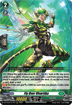 Fly Over Vivartika  (V.1 - Triple Rare) - Dimensional Transcendence (Triple Rare) [DZ-BT03-017]