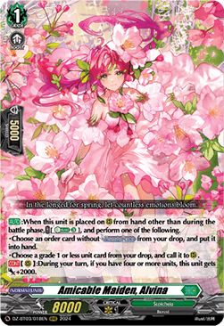 Amicable Maiden, Alvina  (V.1 - Triple Rare) - Dimensional Transcendence (Triple Rare) [DZ-BT03-018]