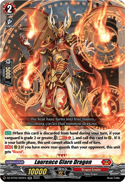 Laurence Glare Dragon  (V.1 - Double Rare) - Dimensional Transcendence (Double Rare) [DZ-BT03-022]