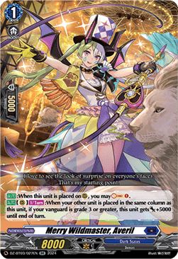 Merry Wildmaster, Averil  (V.1 - Double Rare) - Dimensional Transcendence (Double Rare) [DZ-BT03-027]