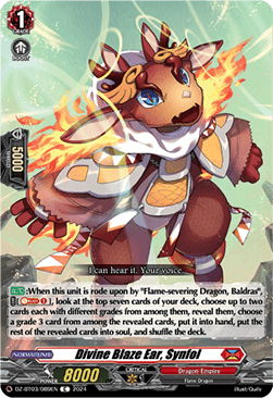 Divine Blaze Ear, Synfol - Dimensional Transcendence (Common) [DZ-BT03-089]