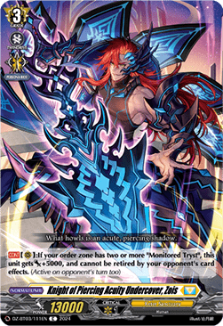 Knight of Piercing Acuity Undercover, Zois - Dimensional Transcendence (Common) [DZ-BT03-111]
