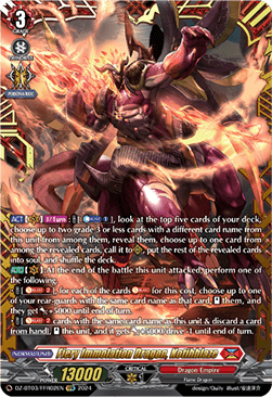 Fiery Immolation Dragon, Kotihblaze  (V.2 - Double Frame Rare) - Dimensional Transcendence (Double Frame Rare) [DZ-BT03-FFR02]