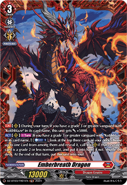 Emberbreath Dragon  (V.2 - Frame Rare) - Dimensional Transcendence (Frame Rare) [DZ-BT03-FR01]