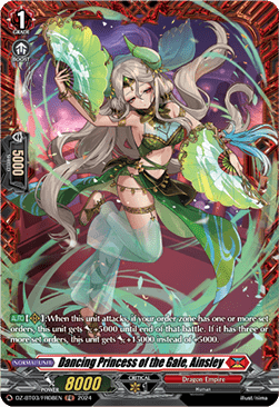 Dancing Princess of the Gale, Ainsley  (V.2 - Frame Rare) - Dimensional Transcendence (Frame Rare) [DZ-BT03-FR08]