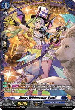 Merry Wildmaster, Averil  (V.2 - Frame Rare) - Dimensional Transcendence (Frame Rare) [DZ-BT03-FR13]