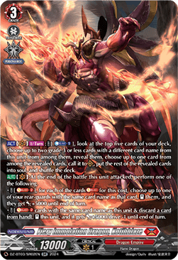 Fiery Immolation Dragon, Kotihblaze  (V.4 - Silver Rare) - Dimensional Transcendence (Silver Rare) [DZ-BT03-SR02]