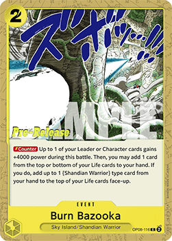 Burn Bazooka (OP08-116) - Promos: Two Legends (Common) [OP08P-116]