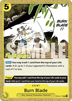 Burn Blade (OP08-117) - Promos: Two Legends (Uncommon) [OP08P-117]