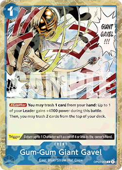Gum-Gum Giant Gavel (OP03-055) (V.2) - The Best (Common) [PRB01-OP03-055]