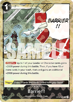 Barrier!! (OP04-095) (V.2) - The Best (Common) [PRB01-OP04-095]