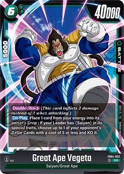 Great Ape Vegeta (FB04-052)  (V.1 - Super Rare) - Ultra Limit [Fusion World] (Super Rare) [FB04-052]