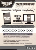 Online Code Card (Starter Deck) (FS06) - Starter Deck: Son Goku (Mini) [Fusion World] (Online Code Card)
