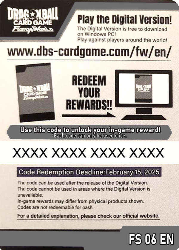 Online Code Card (Starter Deck) (FS06) - Starter Deck: Son Goku (Mini) [Fusion World] (Online Code Card)