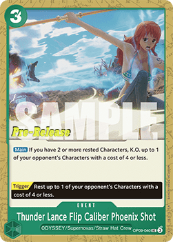 Thunder Lance Flip Caliber Phoenix Shot (OP09-040) - Promos: Emperors in the New World (Uncommon) [OP09P-040]