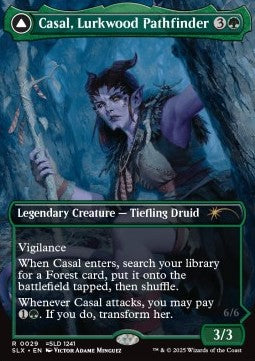 Casal, Lurkwood Pathfinder // Casal, Pathbreaker Owlbear - Universes Within (Rare) [SLX-29]