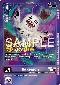 Bakemon (BT20-068) - Judge Promos (Alternative Art) [JP-BT20-068]