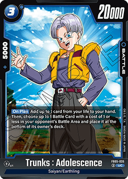 Trunks : Adolescence (FB05-035) - New Adventure [Fusion World] (Uncommon) [FB05-035]
