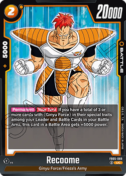 Recoome (FB05-089) - New Adventure [Fusion World] (Uncommon) [FB05-089]