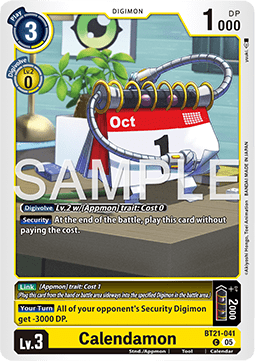 Calendamon (BT21-041) - World Convergence (Common) [BT-21-041]