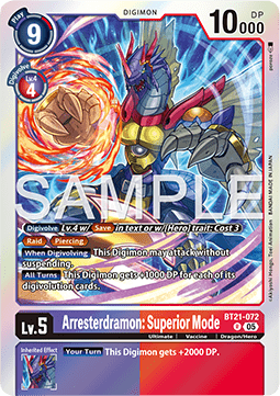 Arresterdramon: Superior Mode (BT21-072) - World Convergence (Rare) [BT-21-072]