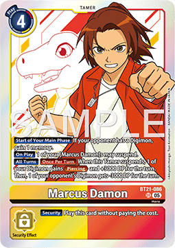 Marcus Damon (BT21-086) (V.1) - World Convergence (Super Rare) [BT-21-086]
