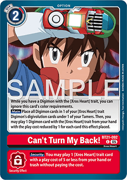Can't Turn My Back! (BT21-092) - World Convergence (Common) [BT-21-092]