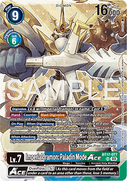Imperialdramon: Paladin Mode Ace (BT17-077) (V.1) - Promos: World Convergence (Alternative Art) [BT-21P-BT17-077]