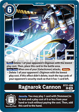 Ragnarok Cannon (BT21-098) - World Convergence (Common) [BT-21-098]