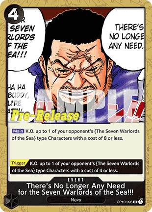 There's No Longer Any Need for the Seven Warlords of the Sea!!! (OP10-096) - Promos: Royal Blood (Uncommon) [OP10P-096]