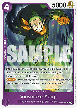 Vinsmoke Yonji (OP06-067) (V.1) - The Best (Rare) [PRB01-OP06-067]