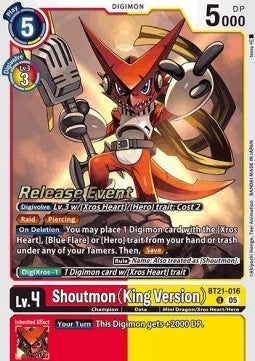 Shoutmon (King Version) (BT21-016) - Promos: World Convergence (Alternative Art) [BT-21P-BT21-016]
