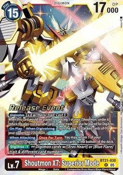 Shoutmon X7: Superior Mode (BT21-030) - Promos: World Convergence (Alternative Art) [BT-21P-BT21-030]