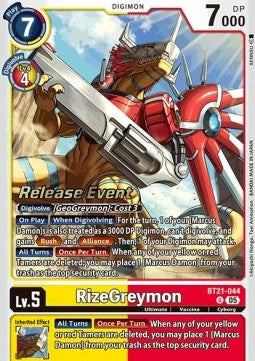 RizeGreymon (BT21-044) - Promos: World Convergence (Alternative Art) [BT-21P-BT21-044]
