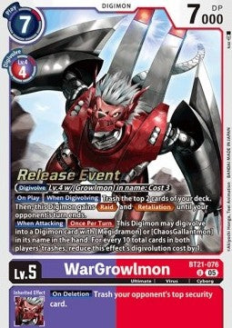 WarGrowlmon (BT21-076) - Promos: World Convergence (Alternative Art) [BT-21P-BT21-076]