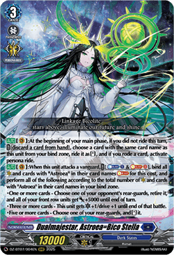 Dualmajestar, Astroea=Bico Stella  (V.1 - Triple Rare) - Moon Fangs & Cerulean Blaze (Triple Rare) [DZ-BT07-004]