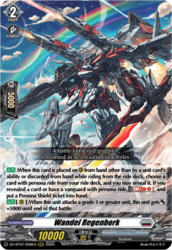 Wandel Regenbork  (V.1 - Triple Rare) - Moon Fangs & Cerulean Blaze (Triple Rare) [DZ-BT07-008]