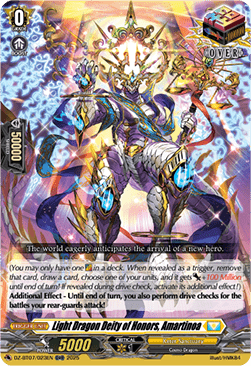 Light Dragon Deity of Honors, Amartinoa - Moon Fangs & Cerulean Blaze (Over RR) [DZ-BT07-023]