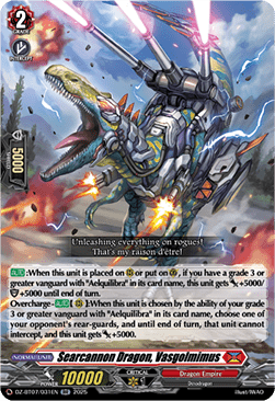 Searcannon Dragon, Vasgolmimus  (V.1 - Double Rare) - Moon Fangs & Cerulean Blaze (Double Rare) [DZ-BT07-031]