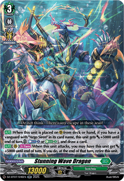 Stunning Wave Dragon  (V.1 - Double Rare) - Moon Fangs & Cerulean Blaze (Double Rare) [DZ-BT07-046]