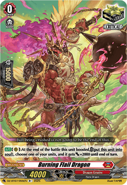 Burning Flail Dragon - Moon Fangs & Cerulean Blaze (Rare) [DZ-BT07-055]