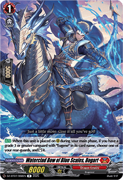 Waterclad Bow of Blue Scales, Bogart  (V.1 - Rare) - Moon Fangs & Cerulean Blaze (Rare) [DZ-BT07-068]