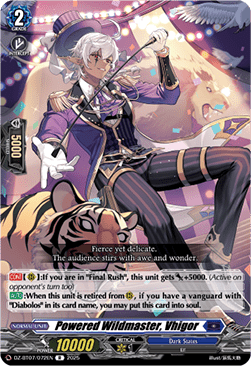 Powered Wildmaster, Vhigor  (V.1 - Rare) - Moon Fangs & Cerulean Blaze (Rare) [DZ-BT07-072]