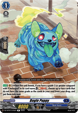 Bogle Puppy  (V.1 - Rare) - Moon Fangs & Cerulean Blaze (Rare) [DZ-BT07-075]