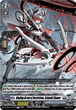 Binding Arrow of Restriction, Schmidt Shower  (V.1 - Rare) - Moon Fangs & Cerulean Blaze (Rare) [DZ-BT07-077]