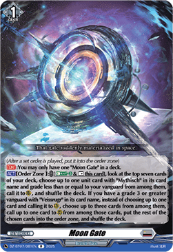 Moon Gate  (V.1 - Rare) - Moon Fangs & Cerulean Blaze (Rare) [DZ-BT07-081]