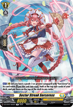 Sector Streak Sorceress  (V.1 - Rare) - Moon Fangs & Cerulean Blaze (Rare) [DZ-BT07-083]