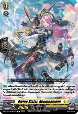 Divine Sister, Kouignamann  (V.1 - Rare) - Moon Fangs & Cerulean Blaze (Rare) [DZ-BT07-084]