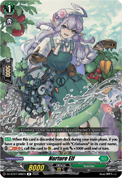 Nurture Elf  (V.1 - Rare) - Moon Fangs & Cerulean Blaze (Rare) [DZ-BT07-088]